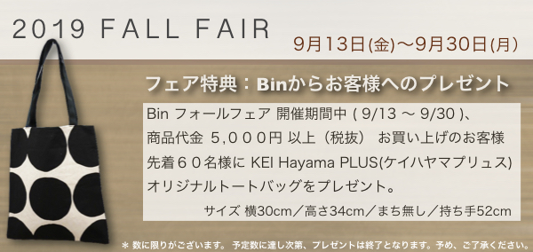 Bin fair 2019 autumn