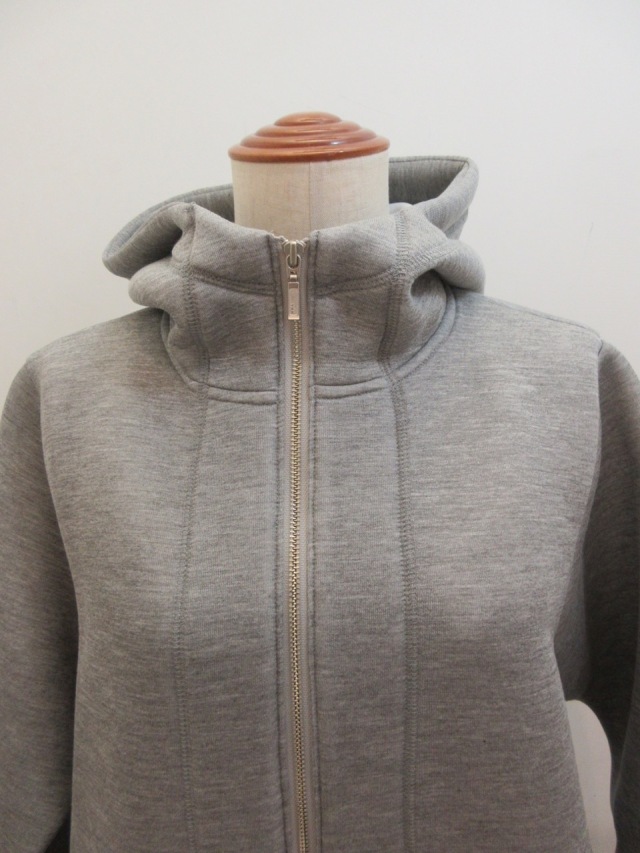 極美品✨セオリーリュクス 現行 パーカー ダンボールニット 23aw グレー 23AW✨美品✨セオリーリュクス ダンボールニット ジップアップ