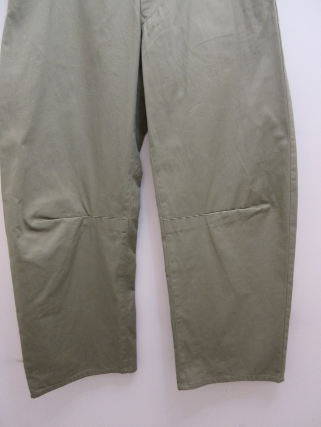 Y's ワイズ　ヨウジヤマモト　日本製　オレンジのボーダーパンツ　白 Y's BORN PRODUCT] COTTON TWILL RANDOM TUCK PANTS(XS Light