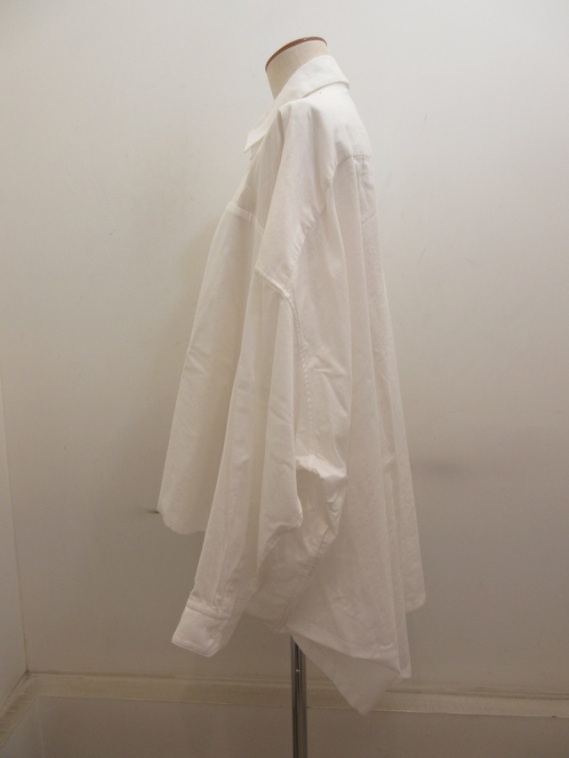 Y's ワイズ ヨウジヤマモト コットンツイル ダブルフロント ビッグ ブラウス Y's BORN PRODUCT] THIN COTTON TWILL DOUBLE FRONT BIG BLOUSE