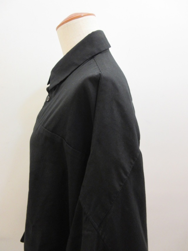 Y's ワイズ ヨウジヤマモト コットンツイル ダブルフロント ビッグ ブラウス Y's BORN PRODUCT] THIN COTTON TWILL DOUBLE FRONT BIG BLOUSE