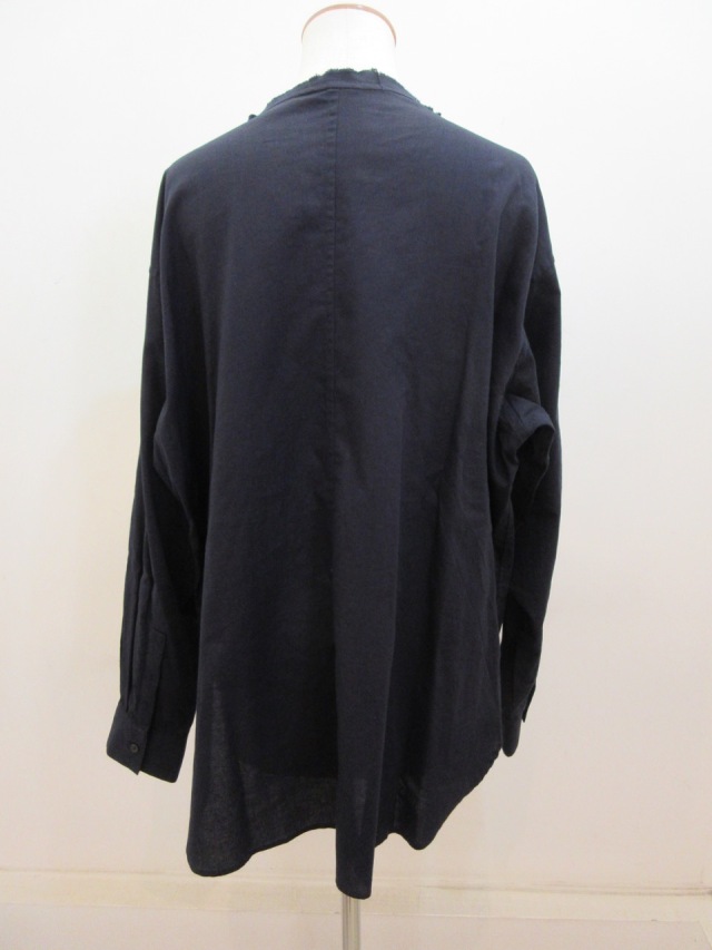 シ*ュ様 （美品）ヨウジヤマモト　ワイズ　ブラウス　 トップス 長袖 Y's YOHJI YAMAMOTO (ワイズ ヨウジヤマモト) コットン薄ツイルワイド