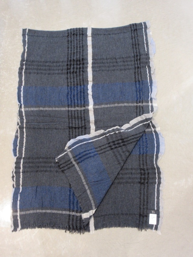 ヨウジヤマモト　ワイズ　ショール Y's YOHJI YAMAMOTO (ワイズ ヨウジヤマモト) フリルチェック