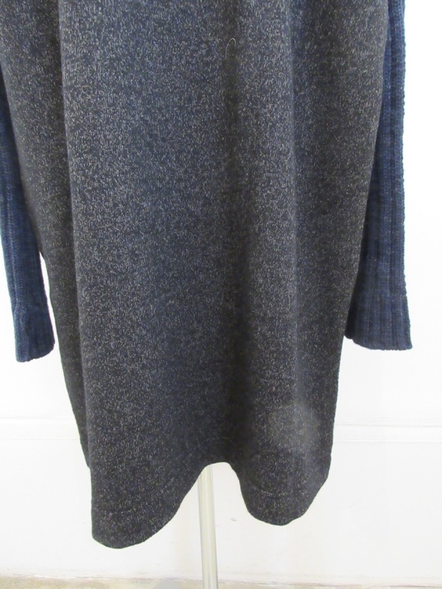 極美品　ヨウジヤマモト　タートルネック　ニットワンピース　くびれ　チャコール　M 極美品 ヨウジヤマモト タートルネック ニットワンピース くびれ